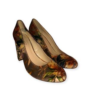 Nine West floral heels